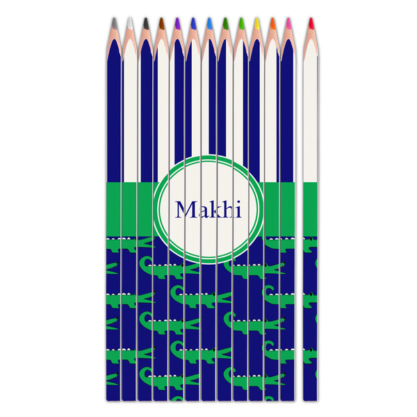 Custom Alligators & Stripes Colored Pencils (Personalized)