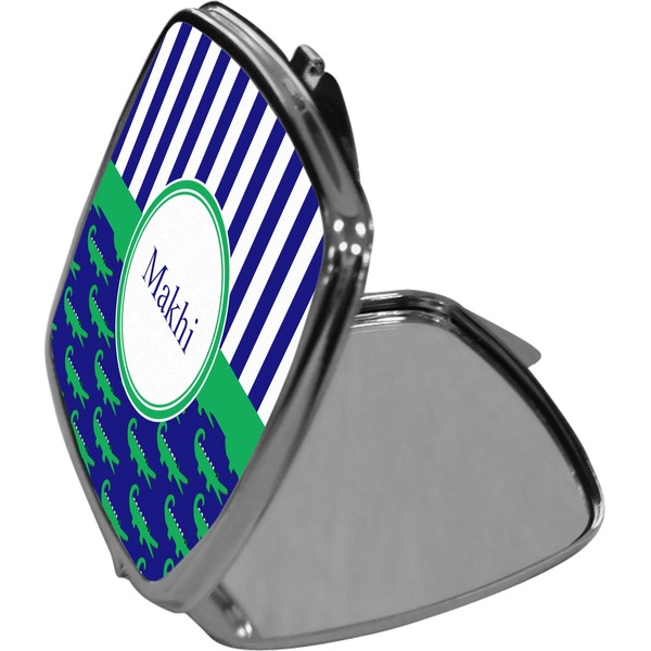 Alligators & Stripes Compact Mirror (Side View)