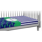 Alligators & Stripes Crib Fitted Sheet (Personalized)
