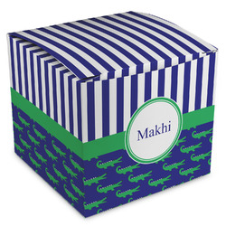 Alligators & Stripes Cube Favor Gift Boxes (Personalized)
