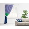 Alligators & Stripes Curtain With Window and Rod - in Room Matching Pillow