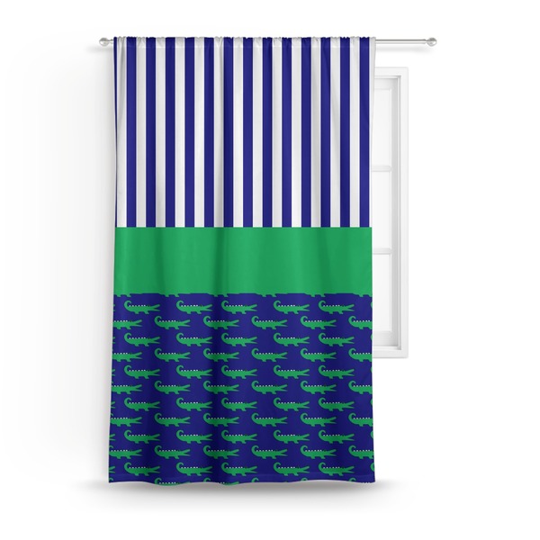 Custom Alligators & Stripes Curtain - 50"x84" Panel