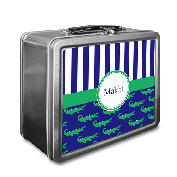 Custom Alligators & Stripes Lunch Box (Personalized)