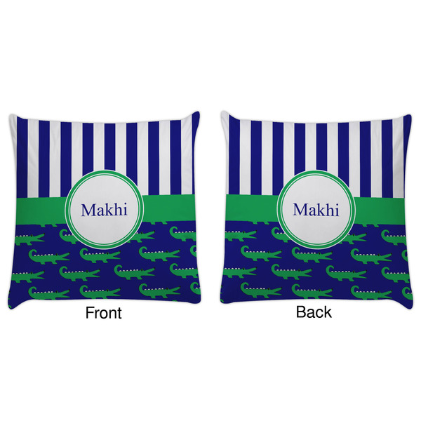 Alligators & Stripes Decorative Pillow Case - Approval