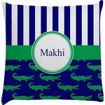 Alligators & Stripes Decorative Pillow Case (Personalized)