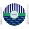 Alligators & Stripes 10" Glass Lunch / Dinner Plates - Single or Set (Personalized)