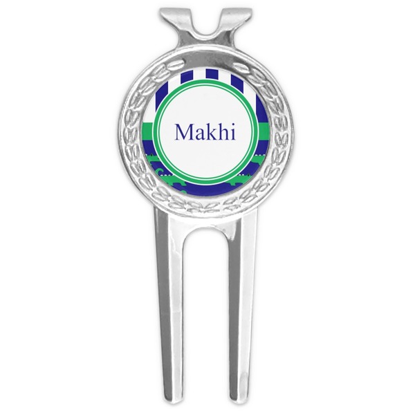 Custom Alligators & Stripes Golf Divot Tool & Ball Marker (Personalized)