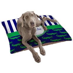 Alligators & Stripes Dog Bed - Large w/ Name or Text
