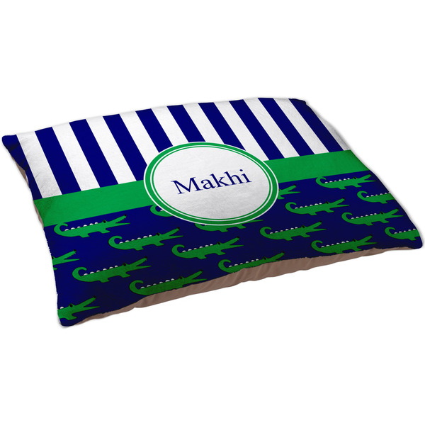 Alligators & Stripes Dog Bed - Large