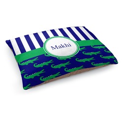 Alligators & Stripes Dog Bed - Medium w/ Name or Text