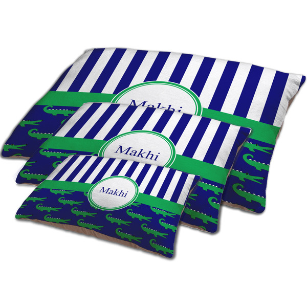Alligators & Stripes Dog Beds - MAIN (sm, med, lrg)