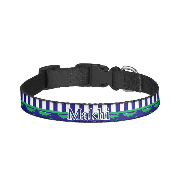 Custom Alligators & Stripes Dog Collar - Large (Personalized)