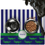 Alligators & Stripes Dog Food Mat - Large w/ Name or Text