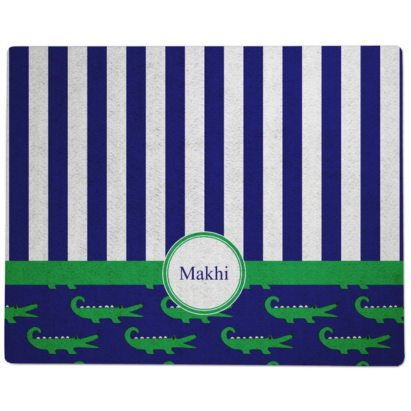 Alligators & Stripes Dog Food Mat - Large without Bowls