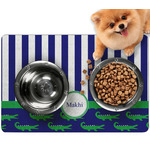 Alligators & Stripes Dog Food Mat - Small w/ Name or Text