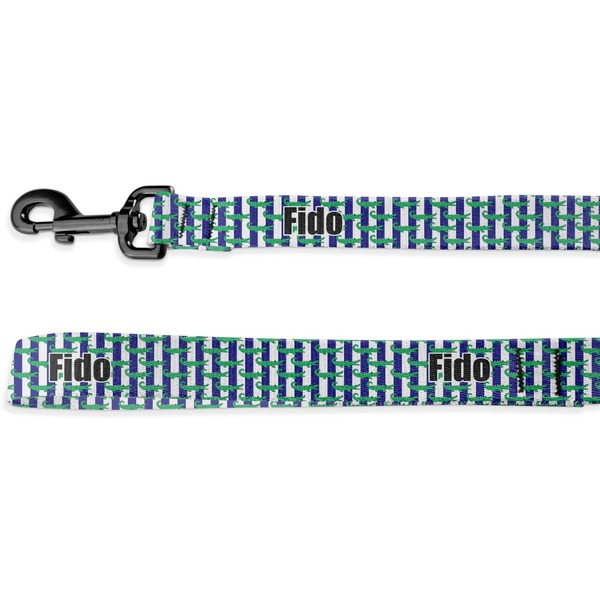 Custom Alligators & Stripes Deluxe Dog Leash (Personalized)