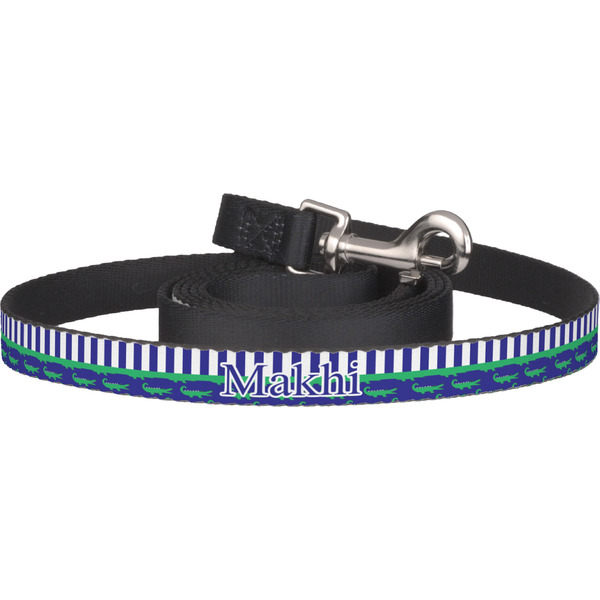 Custom Alligators & Stripes Dog Leash (Personalized)