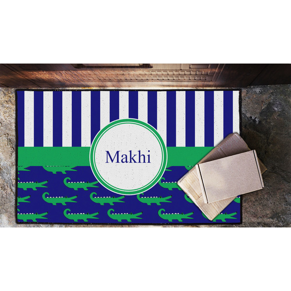 Alligators & Stripes Door Mat - LIFESTYLE (Lrg)