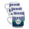 Alligators & Stripes Double Shot Espresso Mugs - Set of 4 Front
