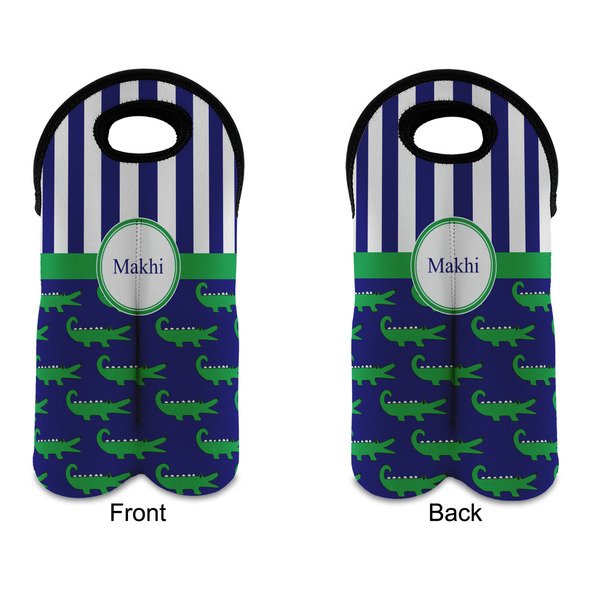 Alligators & Stripes Double Wine Tote - APPROVAL (new)