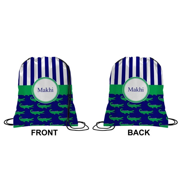 Alligators & Stripes Drawstring Backpack