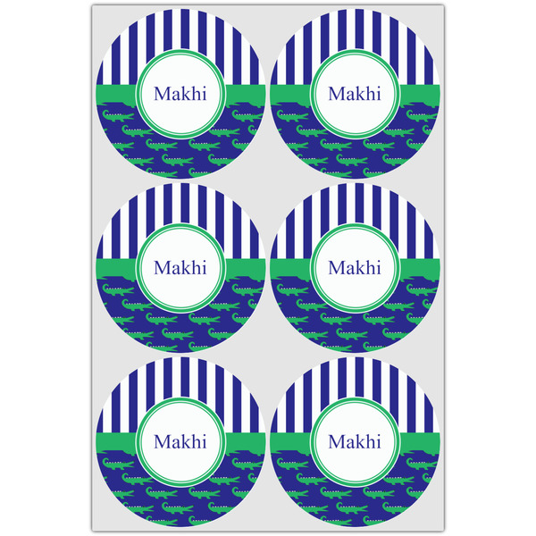 Alligators & Stripes Drink Topper - Large - Set of 6