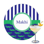 Alligators & Stripes Printed Drink Topper - 3.25" (Personalized)