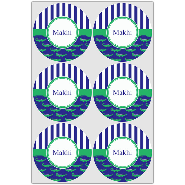 Alligators & Stripes Drink Topper - XLarge - Set of 6