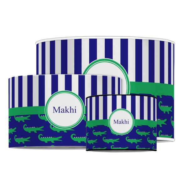 Alligators & Stripes Drum Lampshades - MAIN