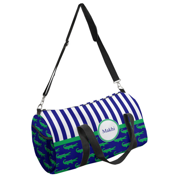 Custom Alligators & Stripes Duffel Bag - Large (Personalized)