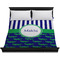 Alligators & Stripes Duvet Cover - King - On Bed - No Prop