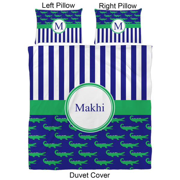 Alligators & Stripes Duvet Cover Set - Queen - Approval