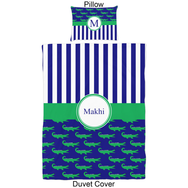 Alligators & Stripes Duvet Cover Set - Twin - Approval