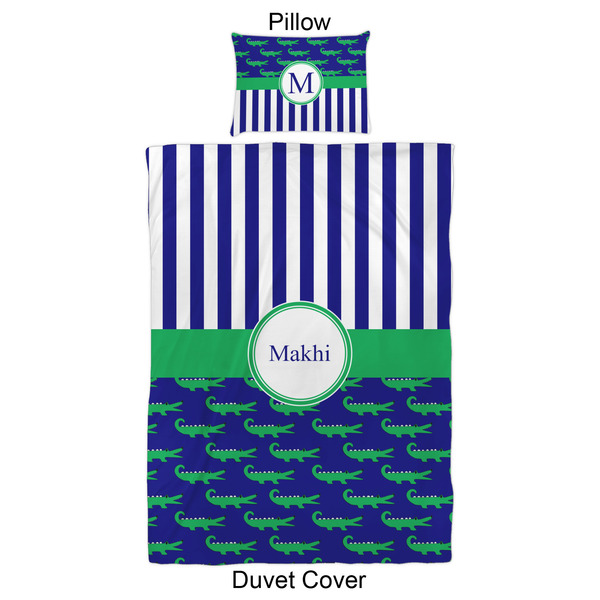 Alligators & Stripes Duvet Cover Set - Twin XL - Approval