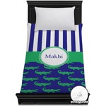 Alligators & Stripes Duvet Cover - Twin (Personalized)