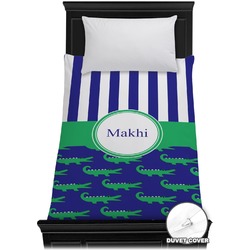 Alligators & Stripes Duvet Cover - Twin (Personalized)