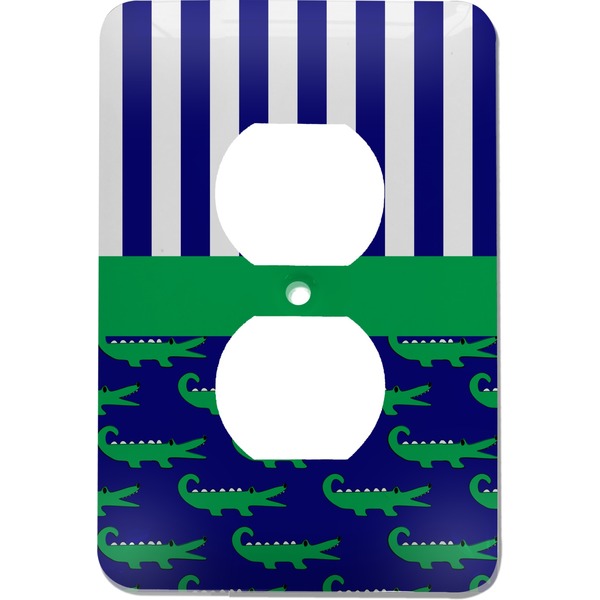Custom Alligators & Stripes Electric Outlet Plate