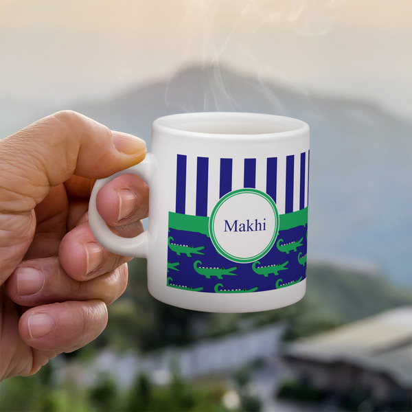 Custom Alligators & Stripes Single Shot Espresso Cup - Single (Personalized)