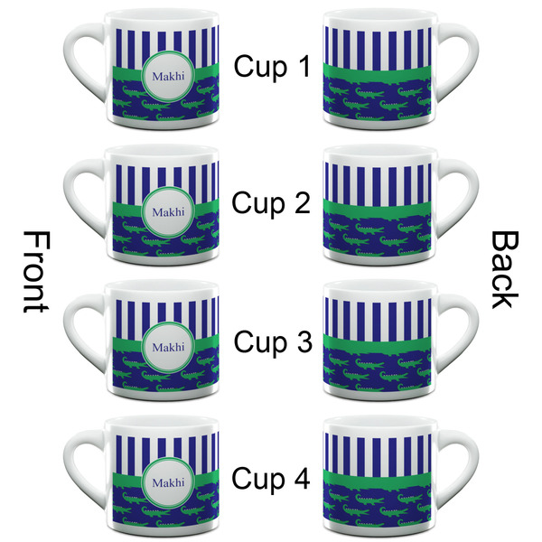 Alligators & Stripes Espresso Cup - 6oz (Double Shot Set of 4) APPROVAL