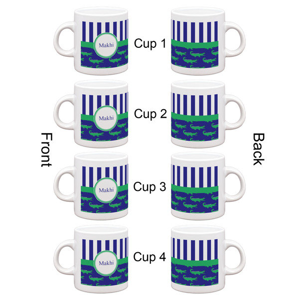 Alligators & Stripes Espresso Cup Set of 4 - Apvl