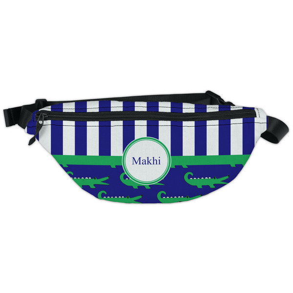 Custom Alligators & Stripes Fanny Pack - Classic Style (Personalized)
