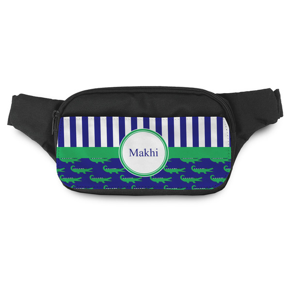 Custom Alligators & Stripes Fanny Pack - Modern Style (Personalized)