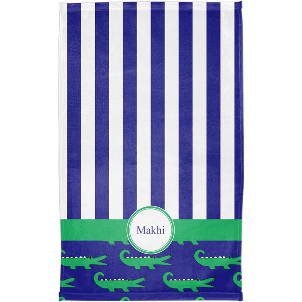 Alligators & Stripes Finger Tip Towel - Full View