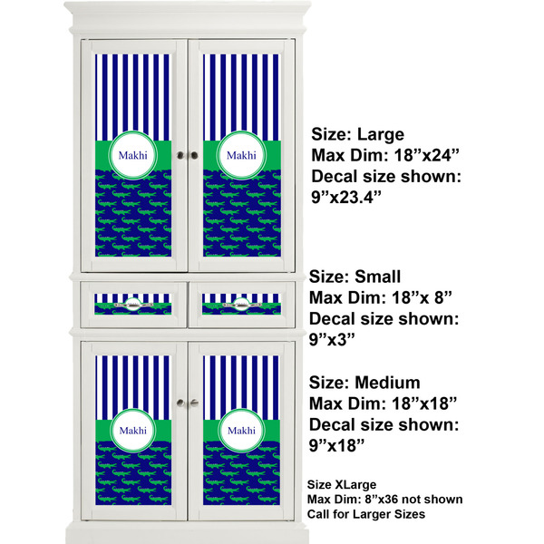 Alligators & Stripes Full Cabinet (Show Sizes)