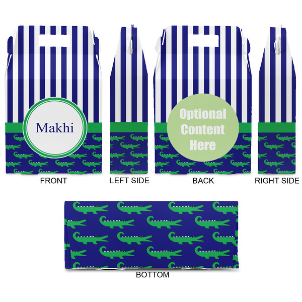 Alligators & Stripes Gable Favor Box - Approval