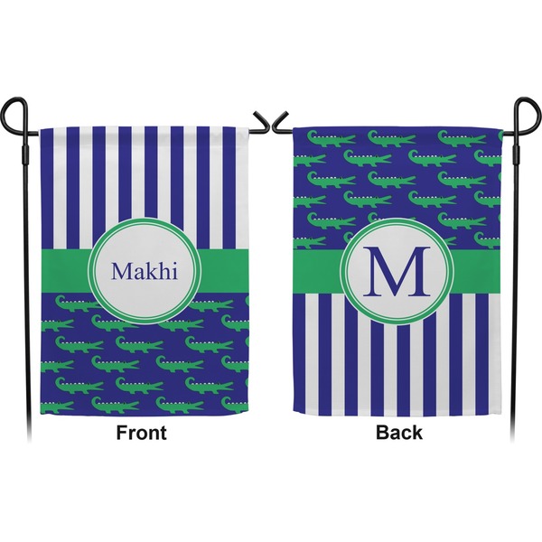 Alligators & Stripes Garden Flag - Double Sided Front and Back