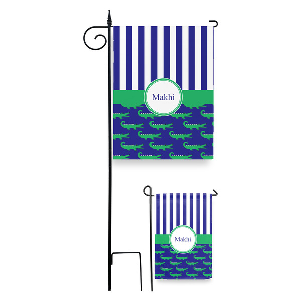Alligators & Stripes Garden Flag - PARENT/MAIN