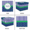 Alligators & Stripes Gift Boxes with Lid - Canvas Wrapped - Large - Approval