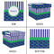 Alligators & Stripes Gift Boxes with Lid - Canvas Wrapped - X-Large - Approval