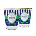 Alligators & Stripes Glass Shot Glass - 1.5 oz (Personalized)